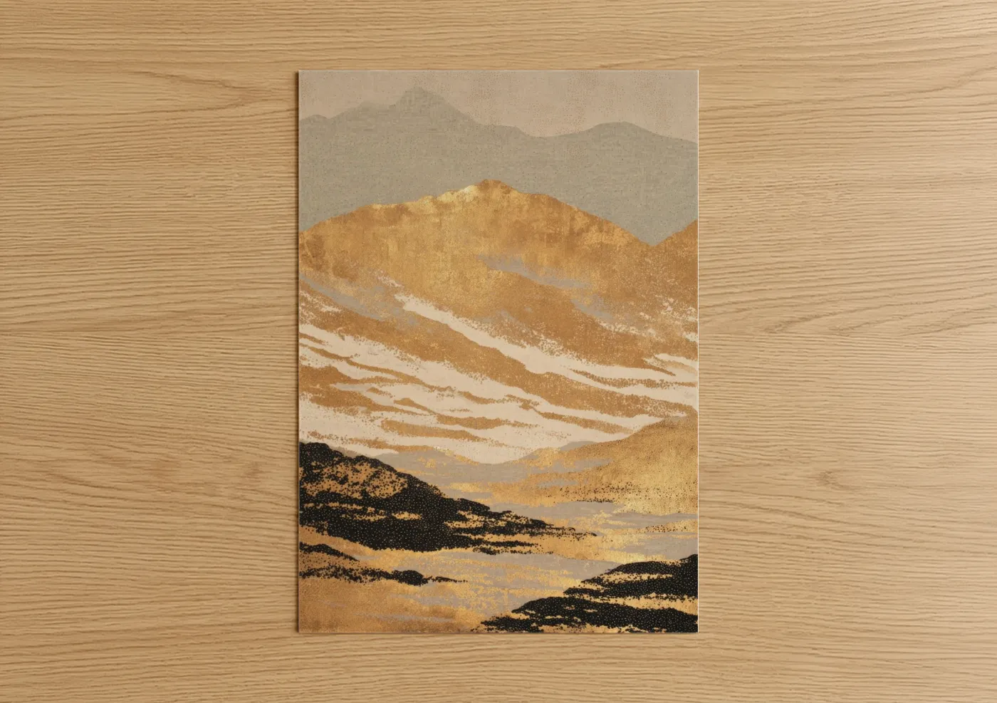 Islamic Desert Landscape Gold Minimalist Wall Art
