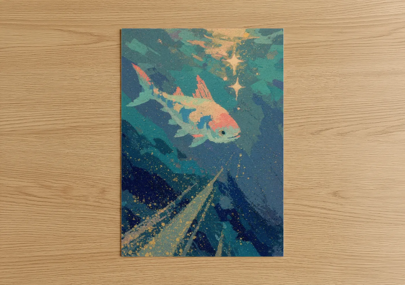 Cosmic Wahoo Fish Underwater Wall Art