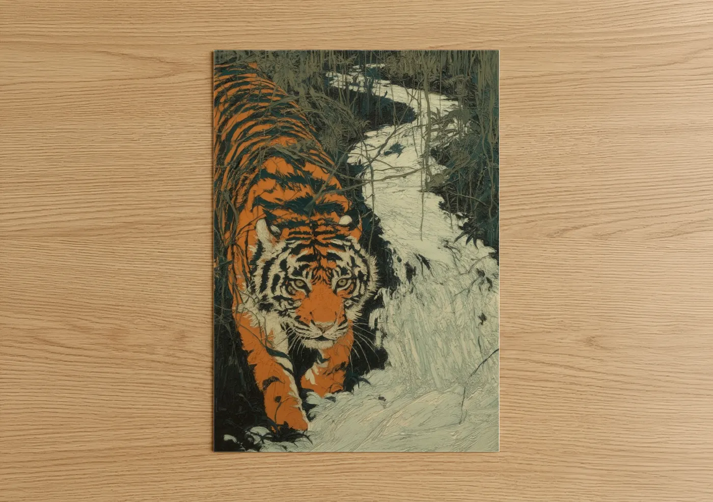 Snowy Tiger Winter Wildlife Wall Art