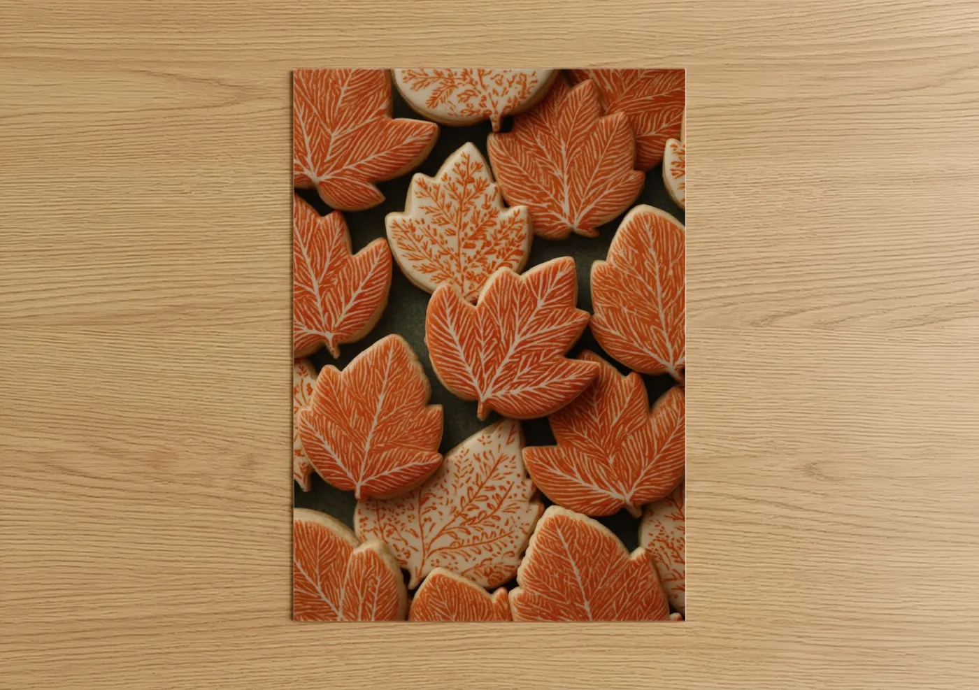 Autumn Leaf Cookies Decorated Baking Wall Art