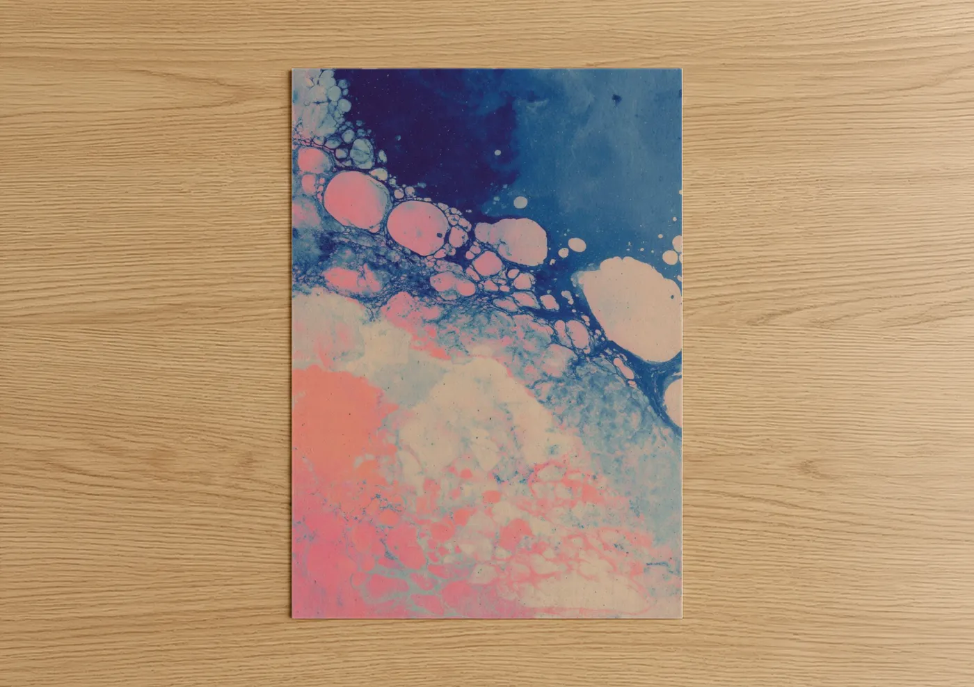 Coral Dreamscape Abstract Watercolor Wall Art