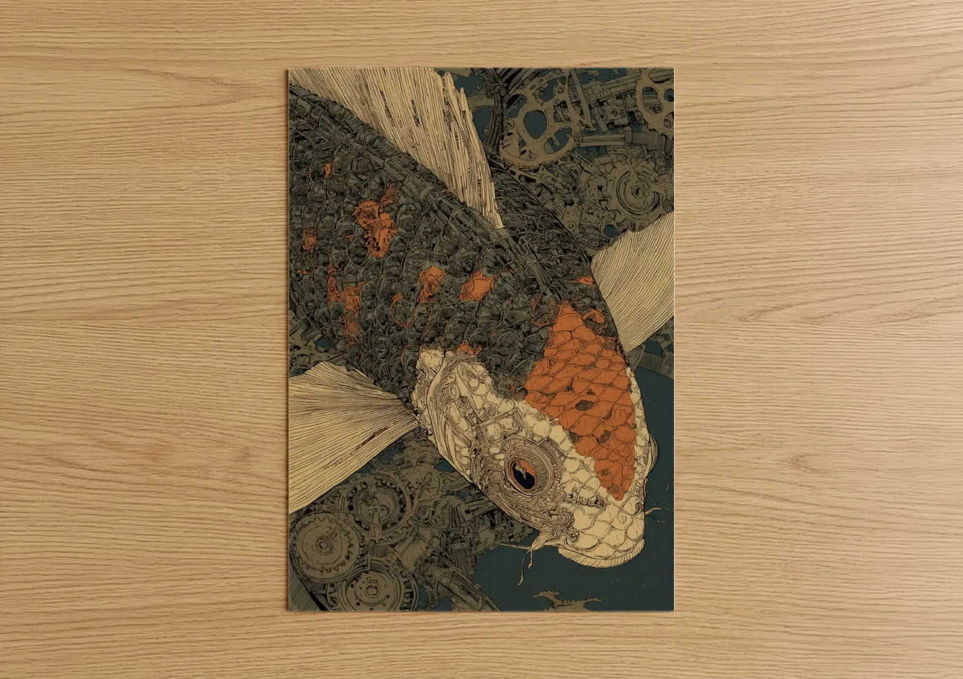 Mechanical Koi Fish Steampunk Wall Art