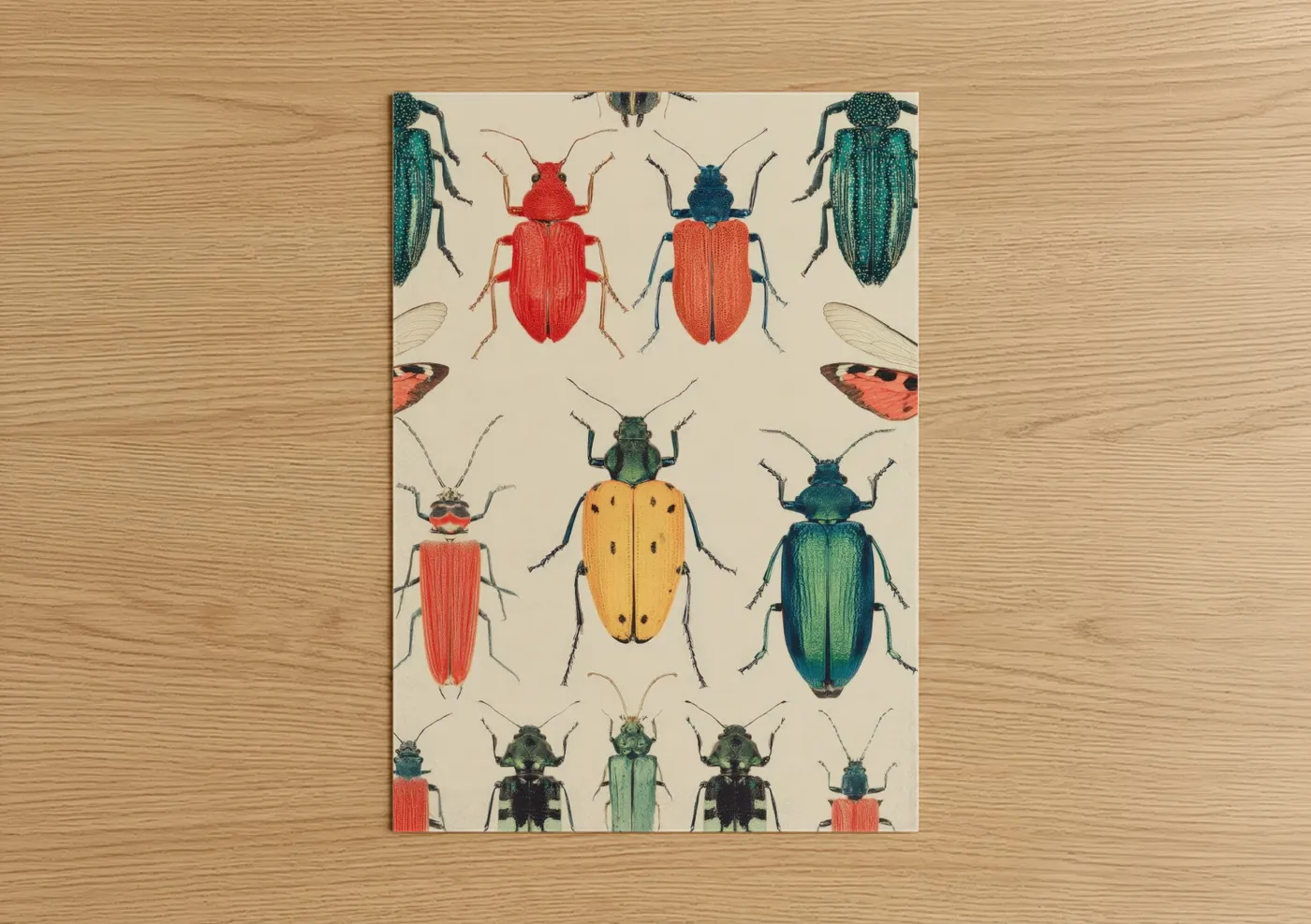 Colorful Beetle Collection Natural History Wall Art