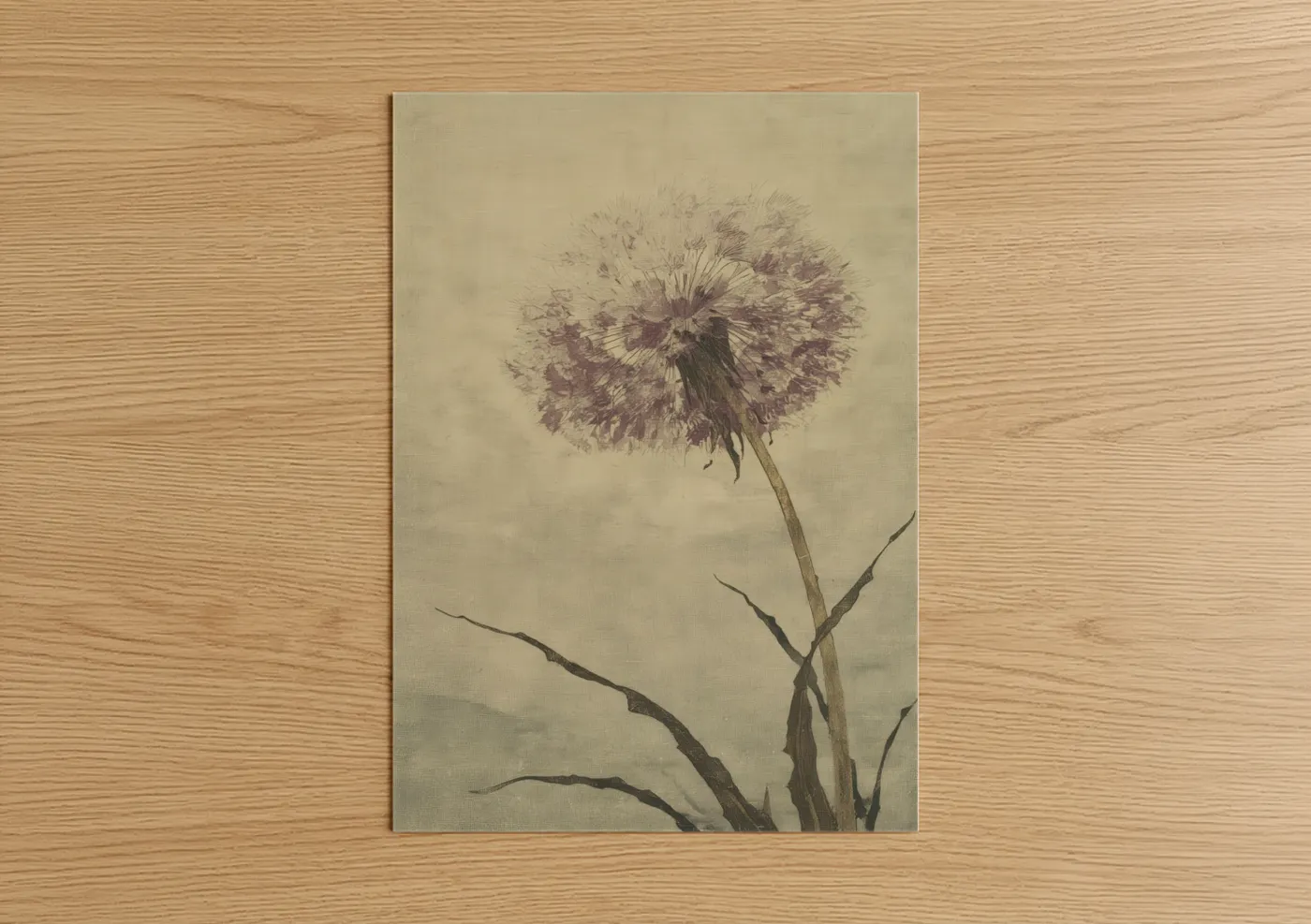 Windswept Dandelion Botanical Wall Art