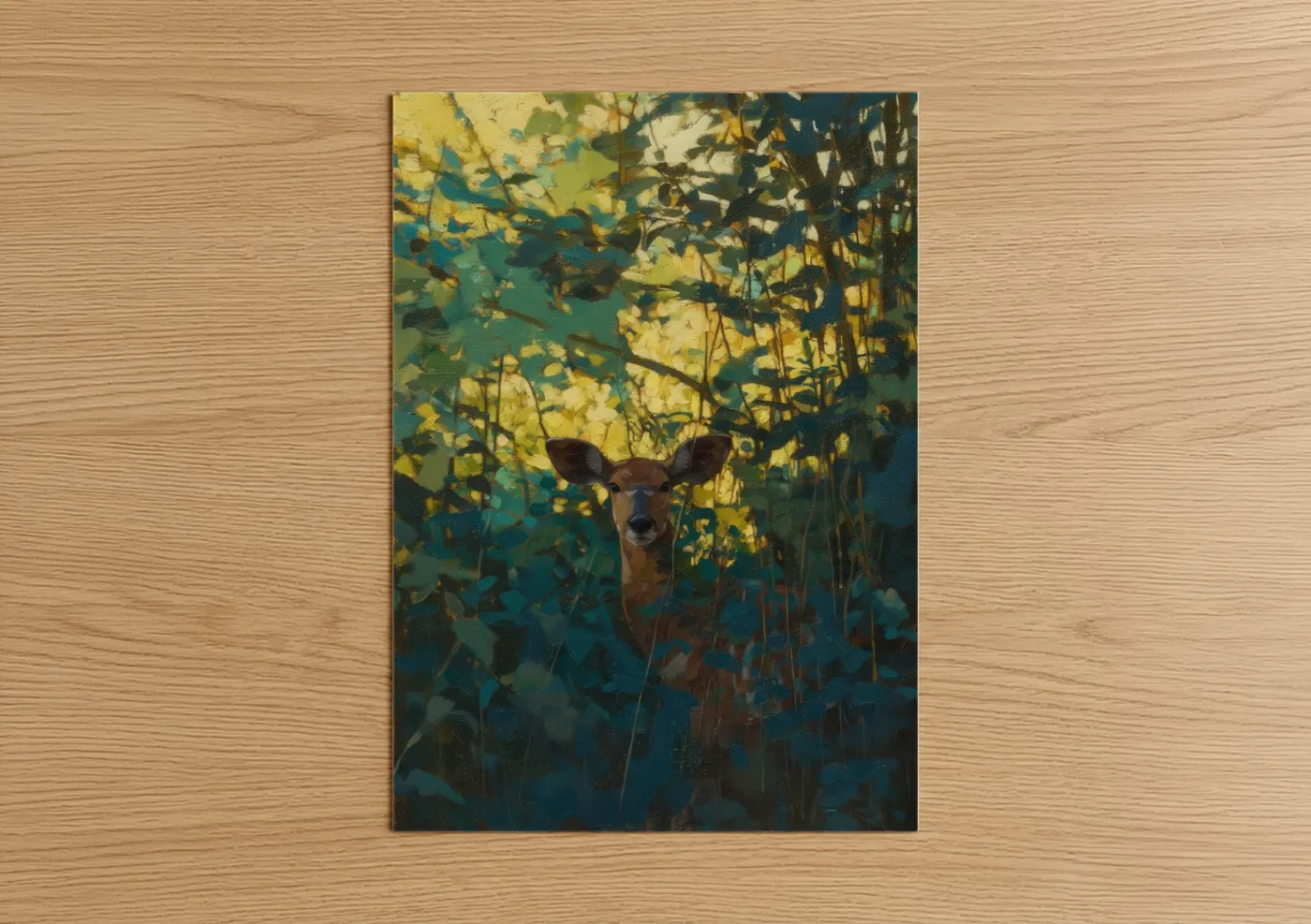 Golden Antelope Dappled Light Nature Wall Art