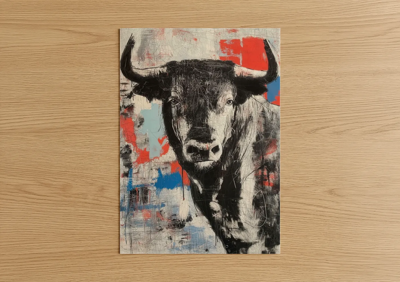 Red Bull Abstract Modern Art Print Wall Art