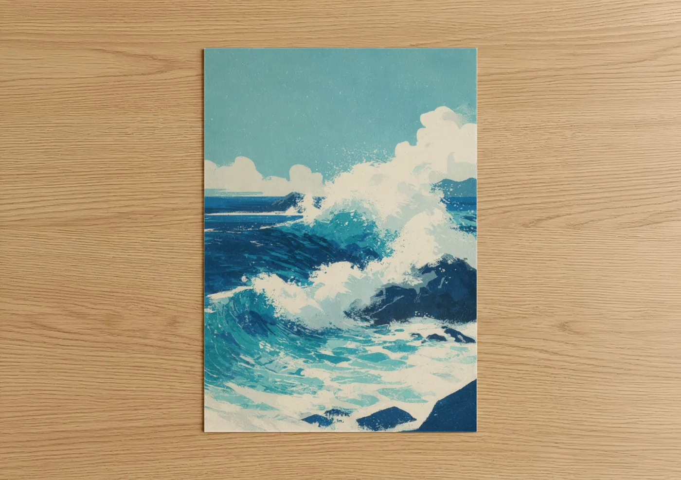 Crashing Ocean Waves Coastal Wall Art