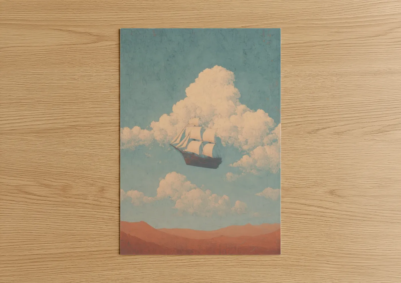 Sailing Ship Surreal Sky Wall Art