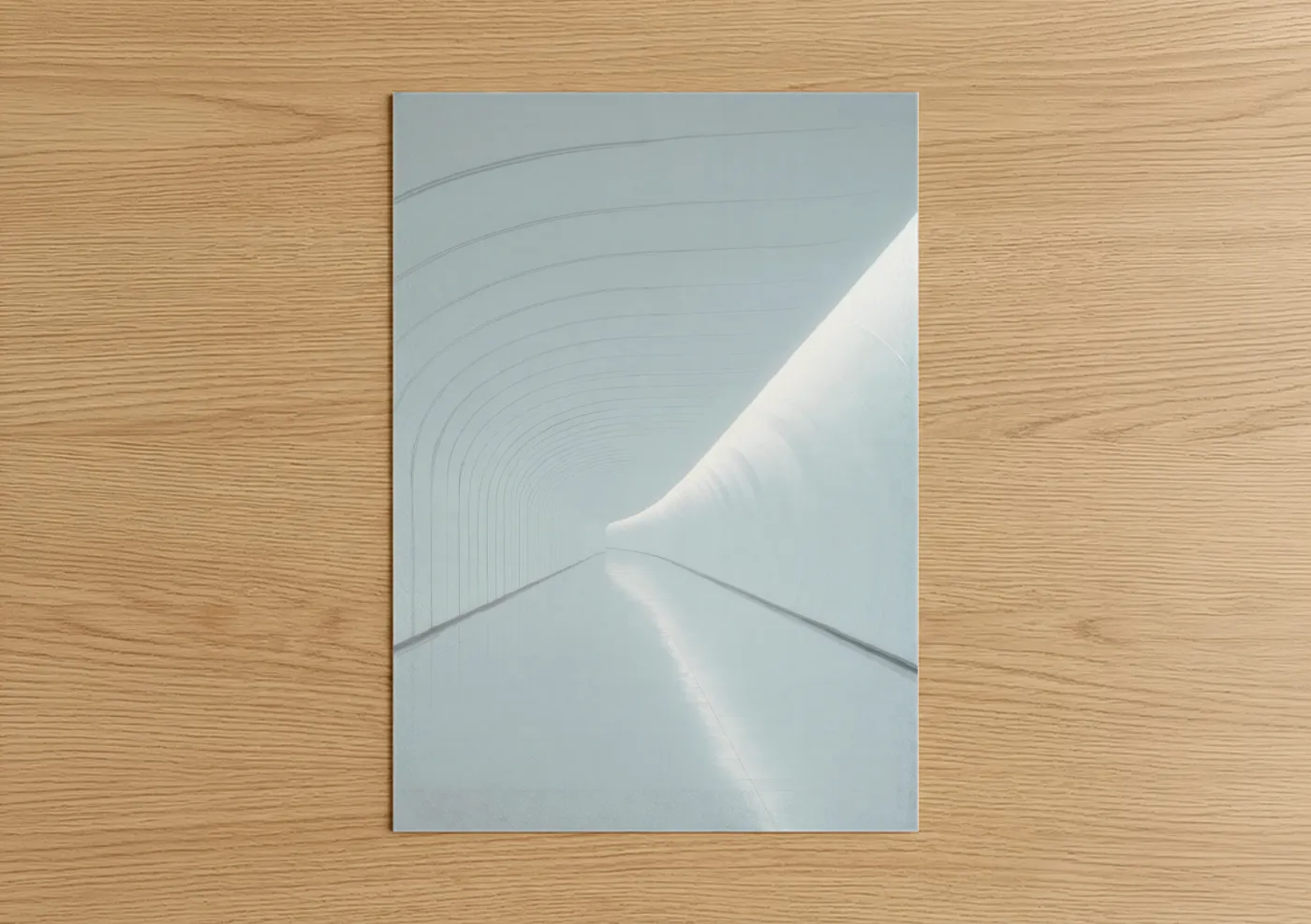 Modern Light Tunnel Architecture Wall Art