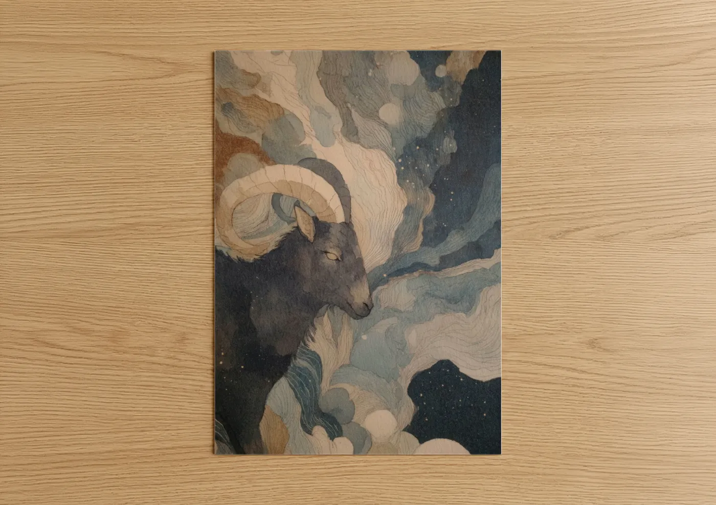 Celestial Capricorn Zodiac Wall Art