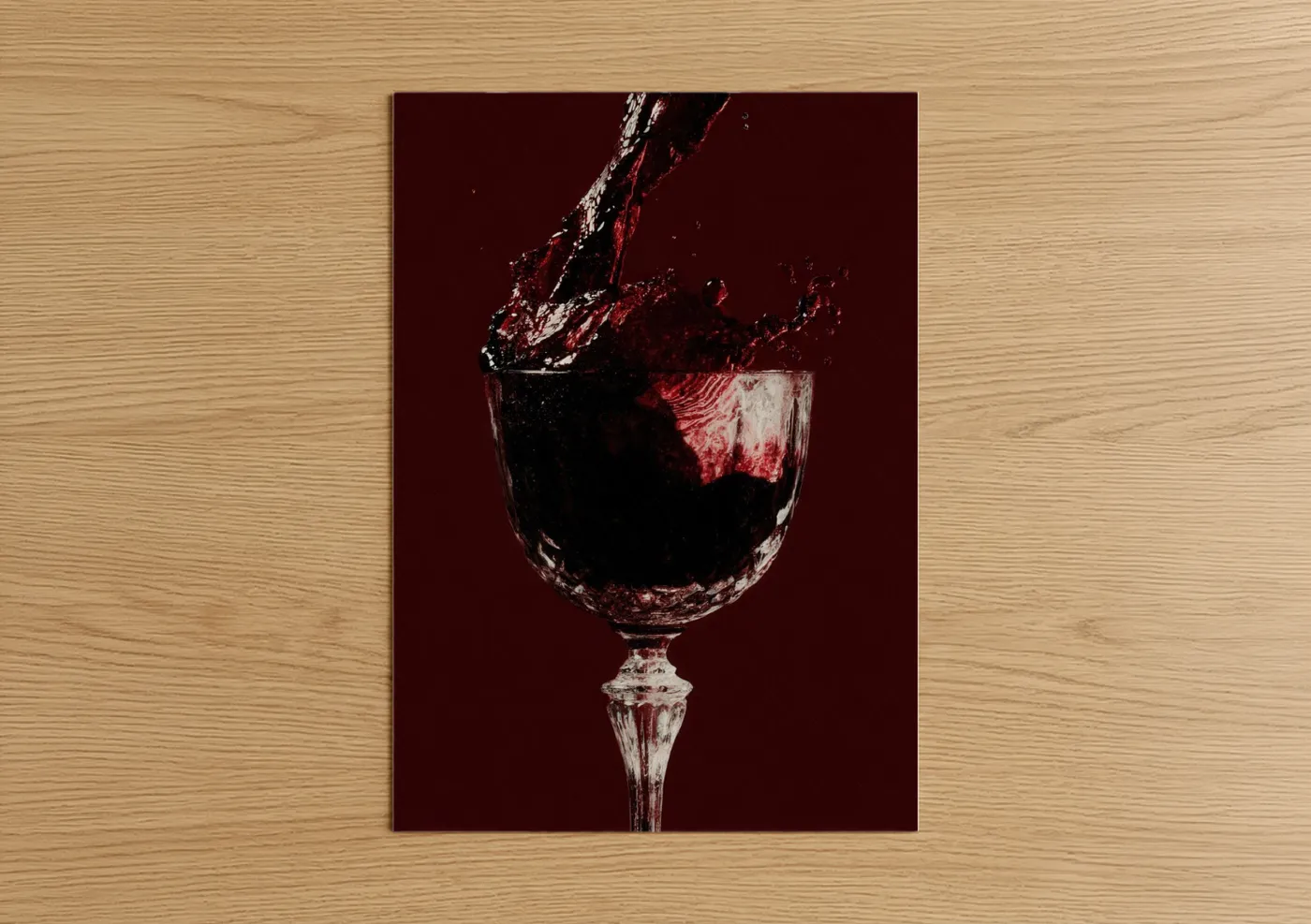Dynamic Red Wine Splash Photography Wall Art