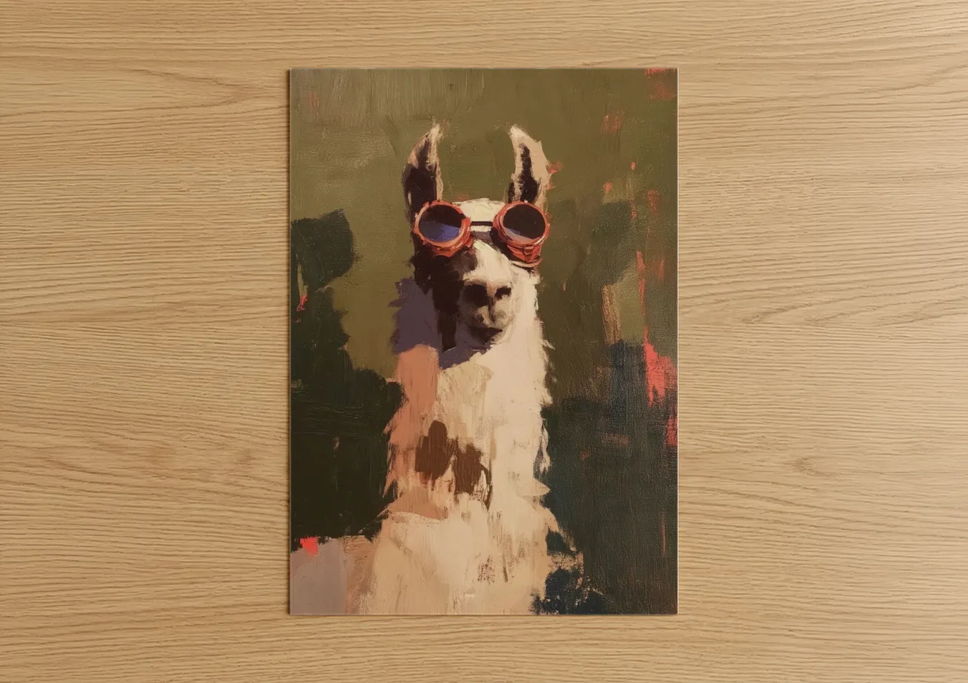 Groovy Llama with Pink Sunglasses Wall Art