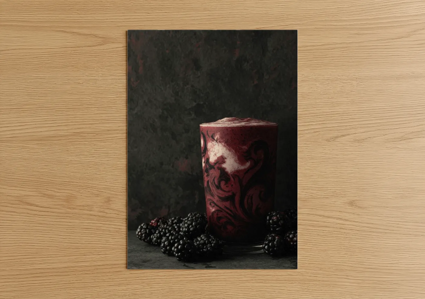 Berry Milkshake Dark Moody Photography Wall Art