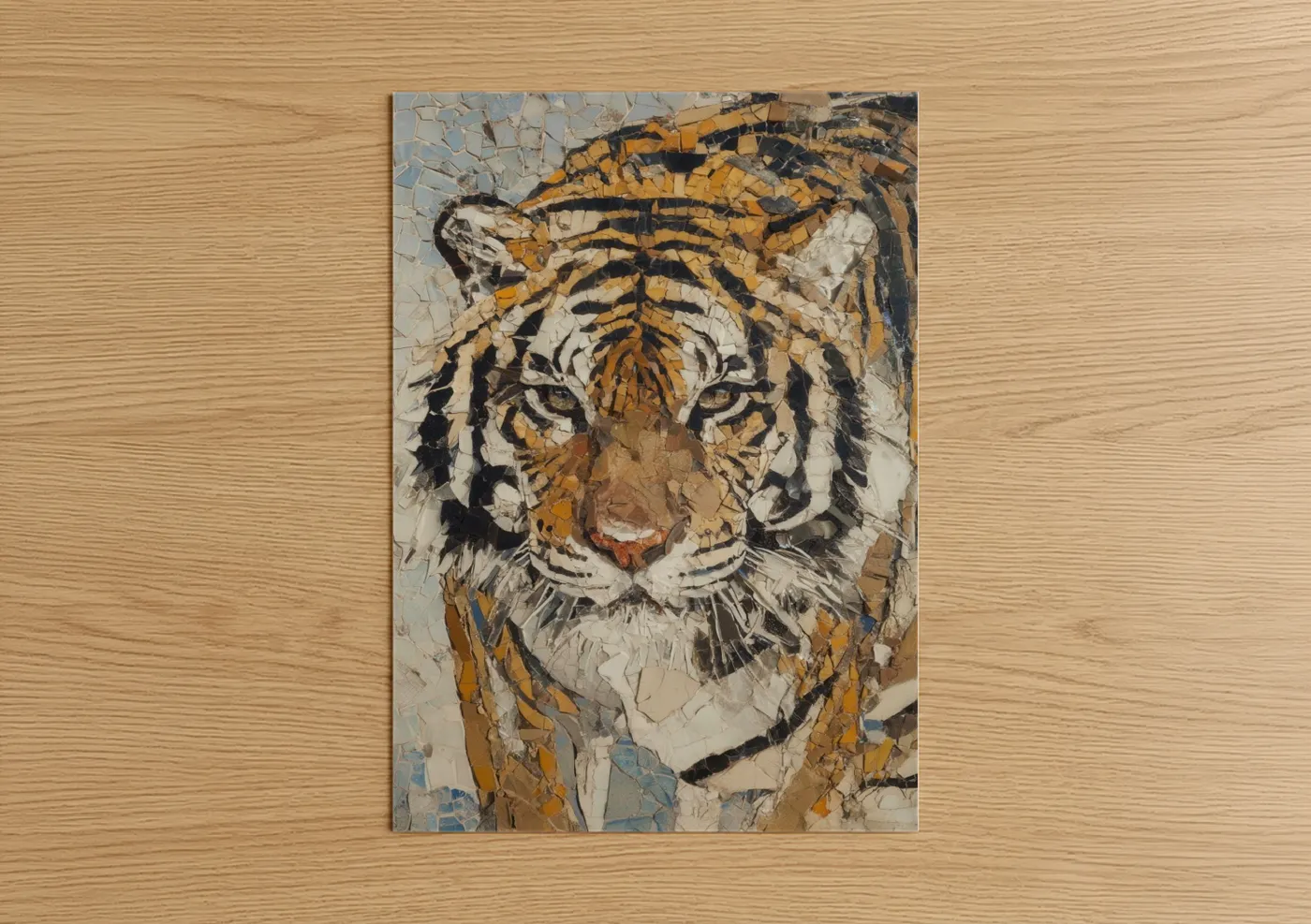 Tiger Abstract Mosaic Wall Art
