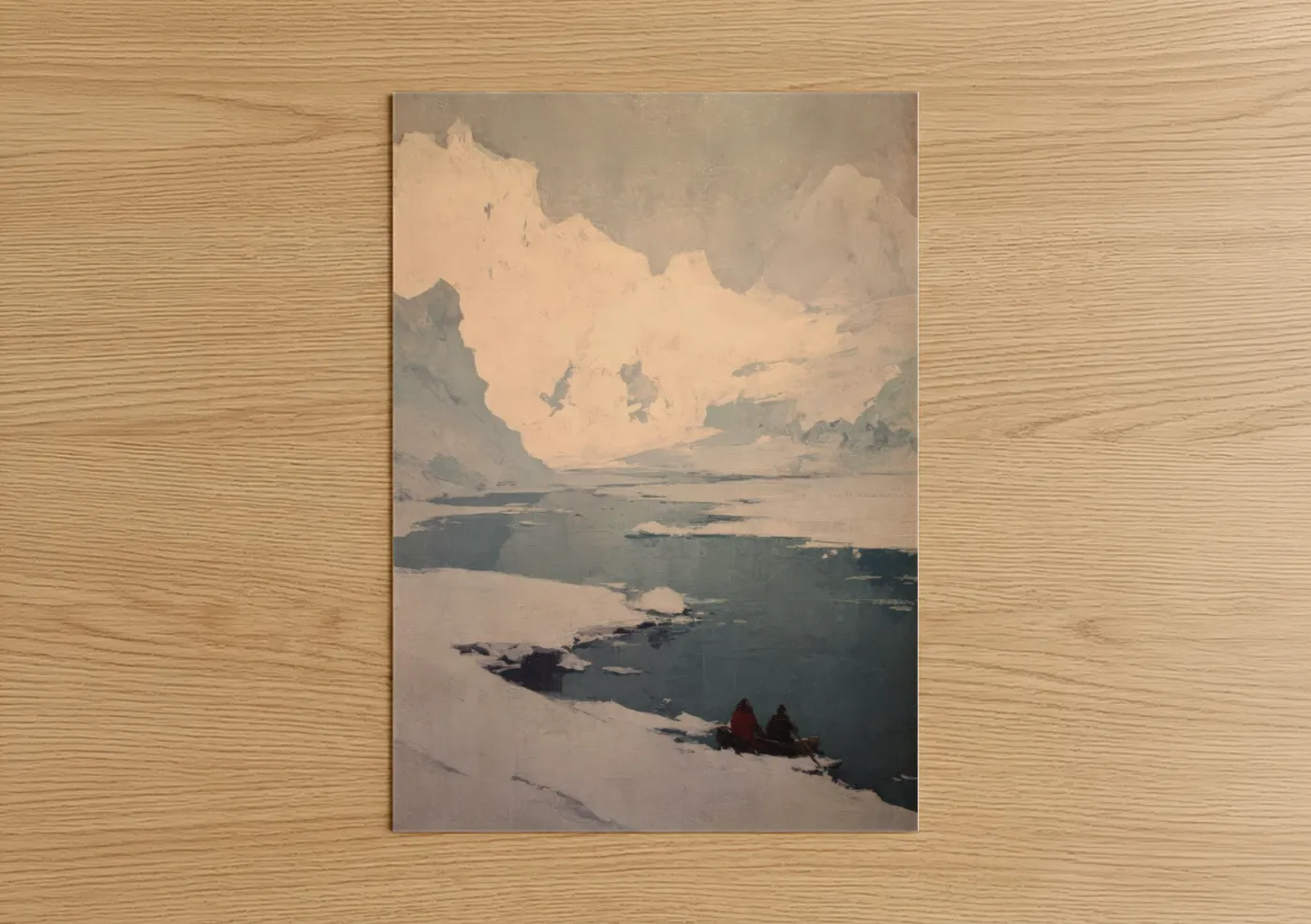 Serene Glacier Landscape Winter Artwork Wall Art