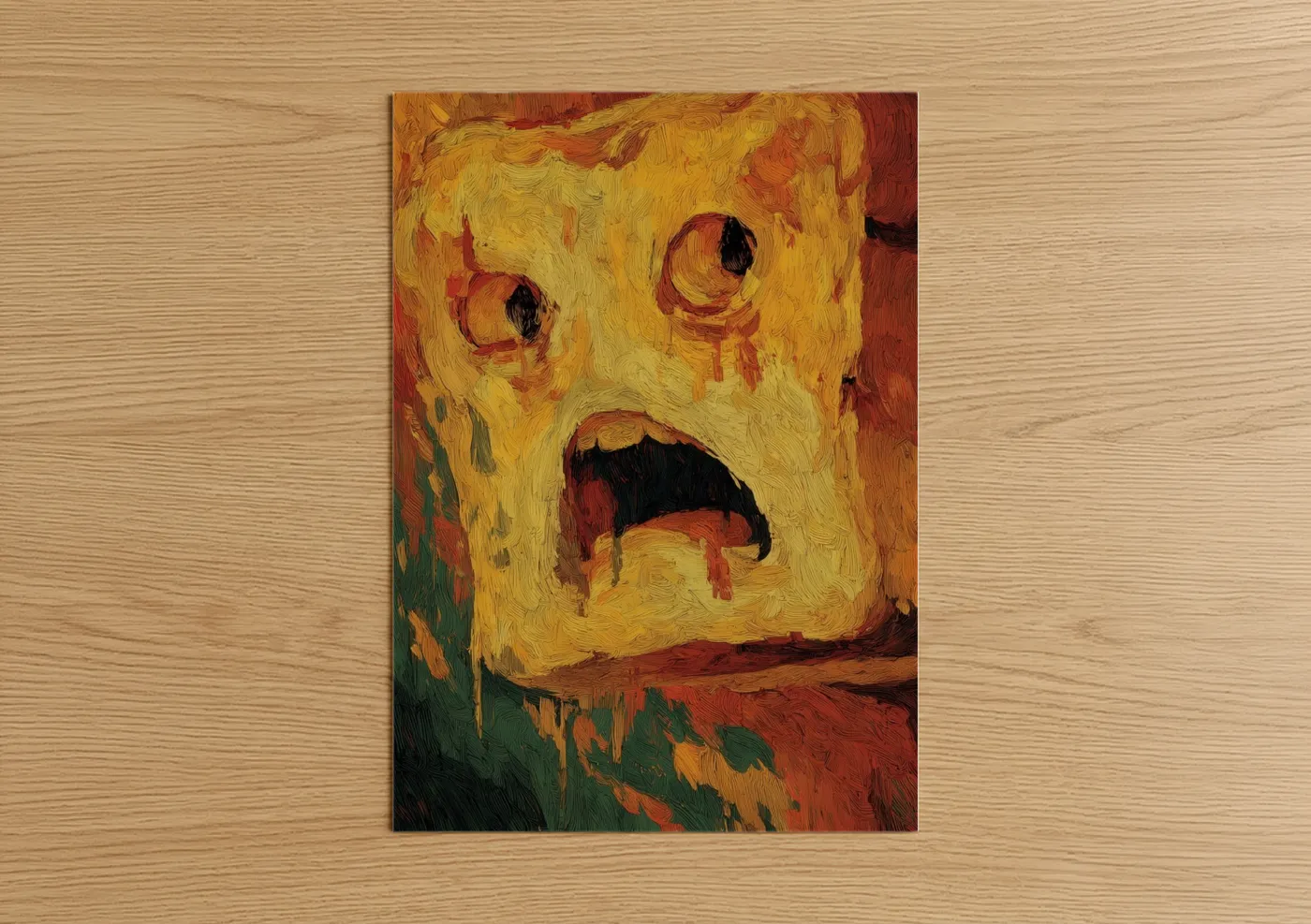 Expressive Melting Cheese Artwork Wall Art