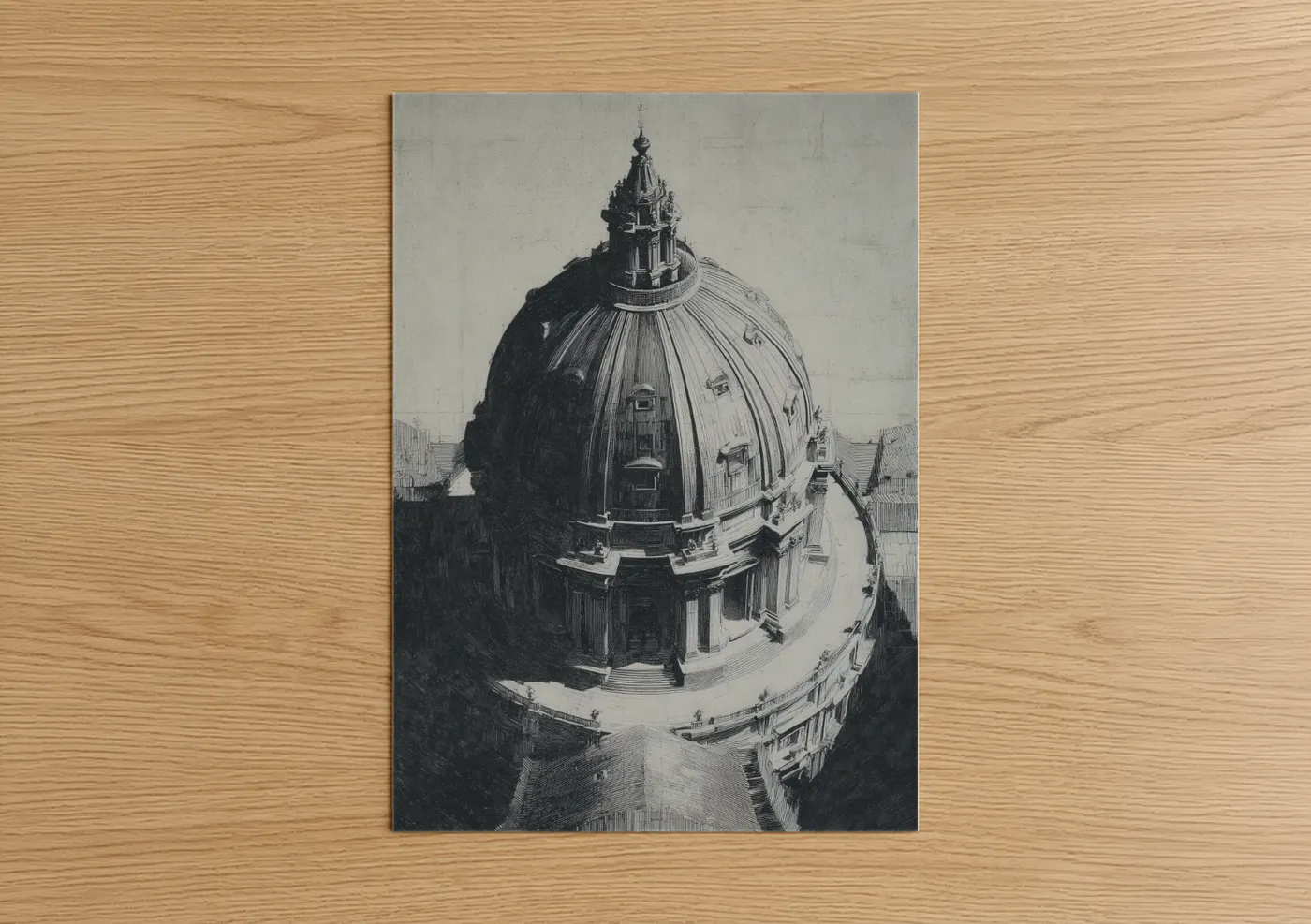 Classical Cathedral Dome Architectural Print Wall Art