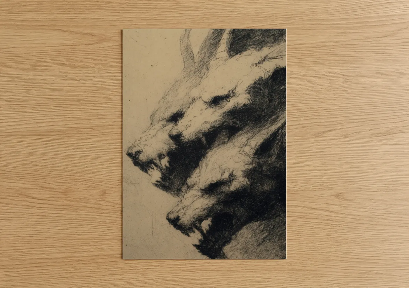 Cerberus Mythical Guardian Sketch Wall Art