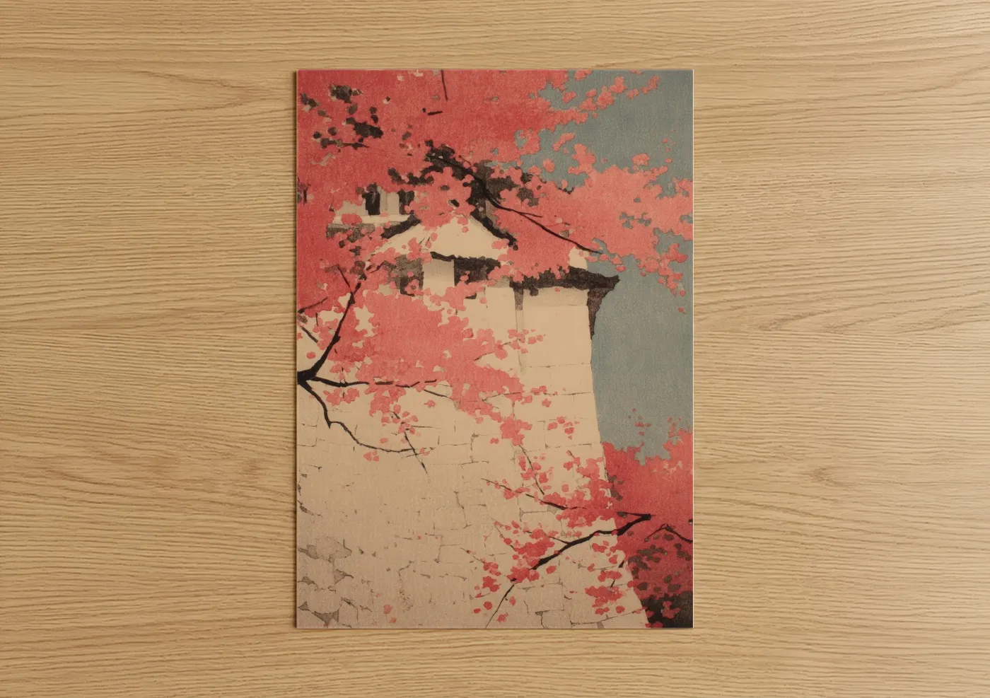 Cherry Blossom Masonry Wall Art Print