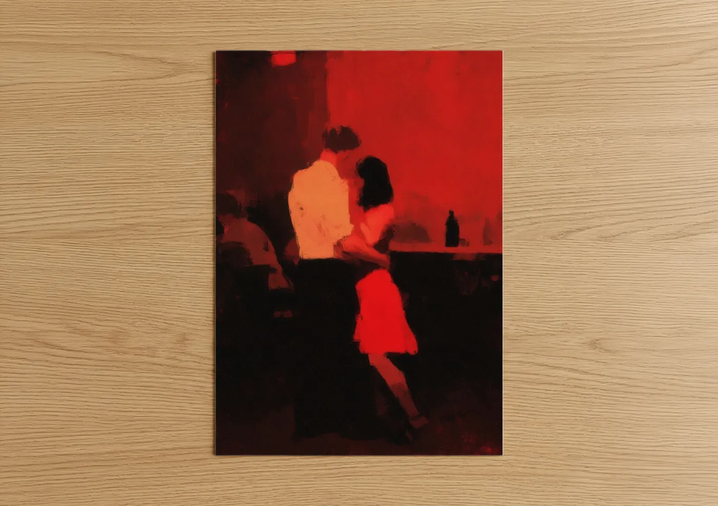 Retro Swing Dance Couple Red Wall Art