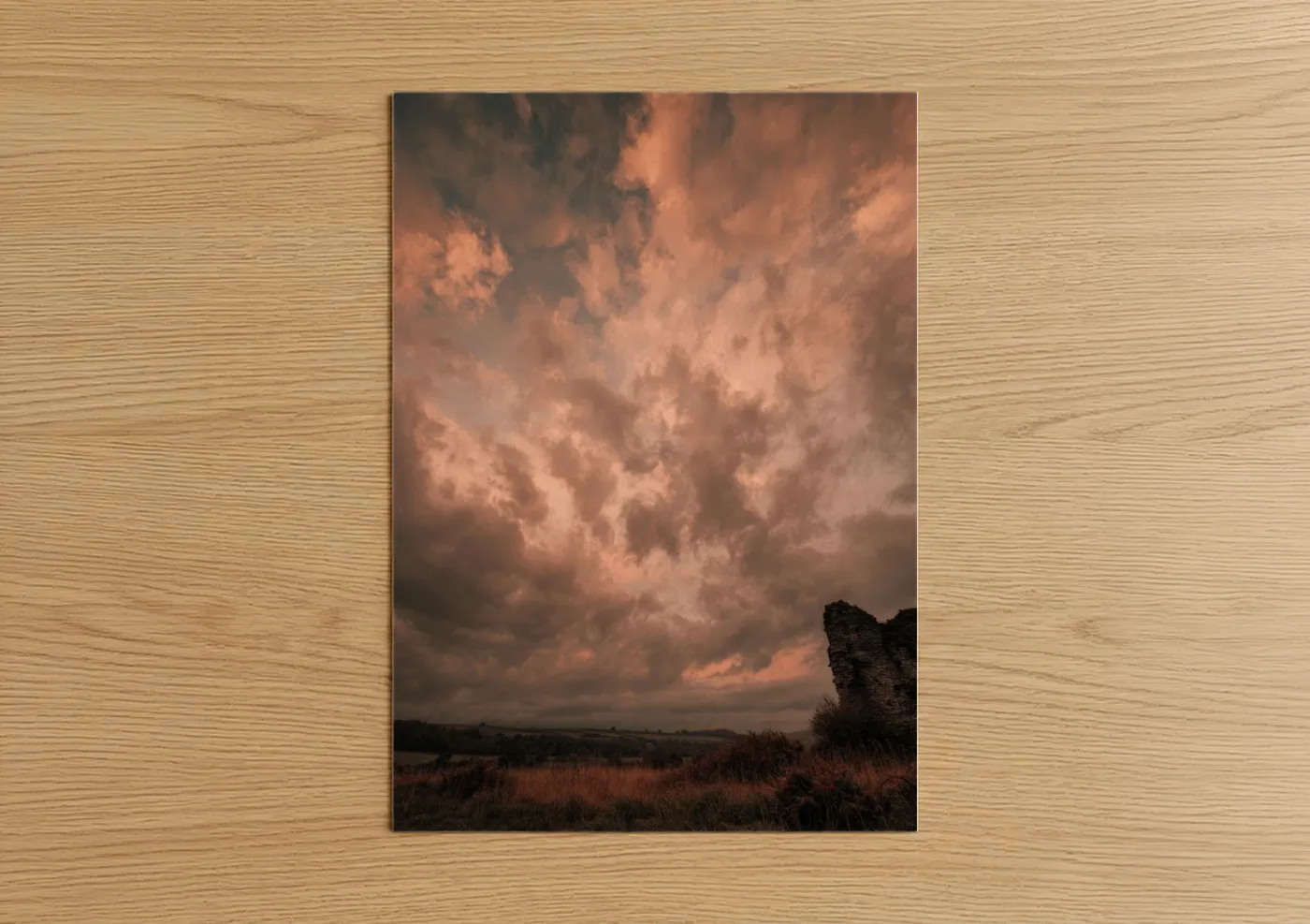 Dramatic Morning Sky with Moody Clouds Wall Art