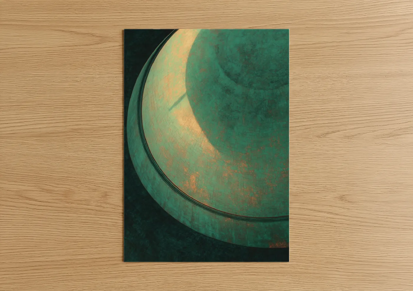 Emerald Dome Abstract Architecture Wall Art