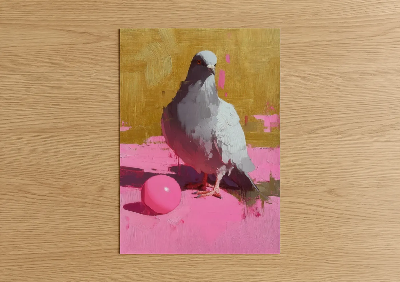 Pink Pigeon Pop Art Contemporary Wall Art