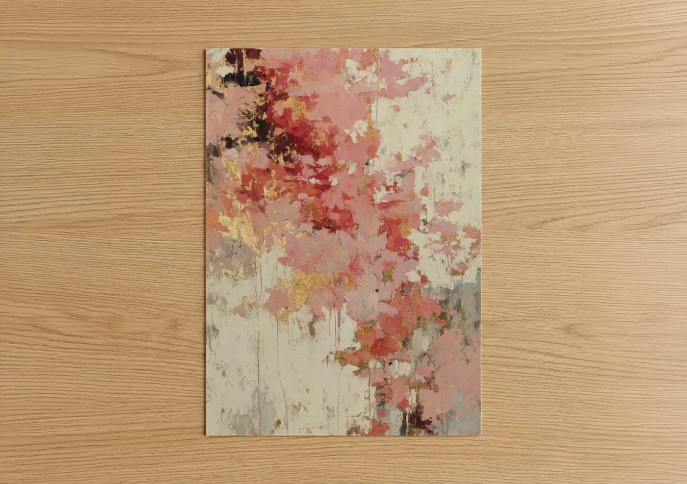 Rosé Wine Abstract Expressionist Wall Art