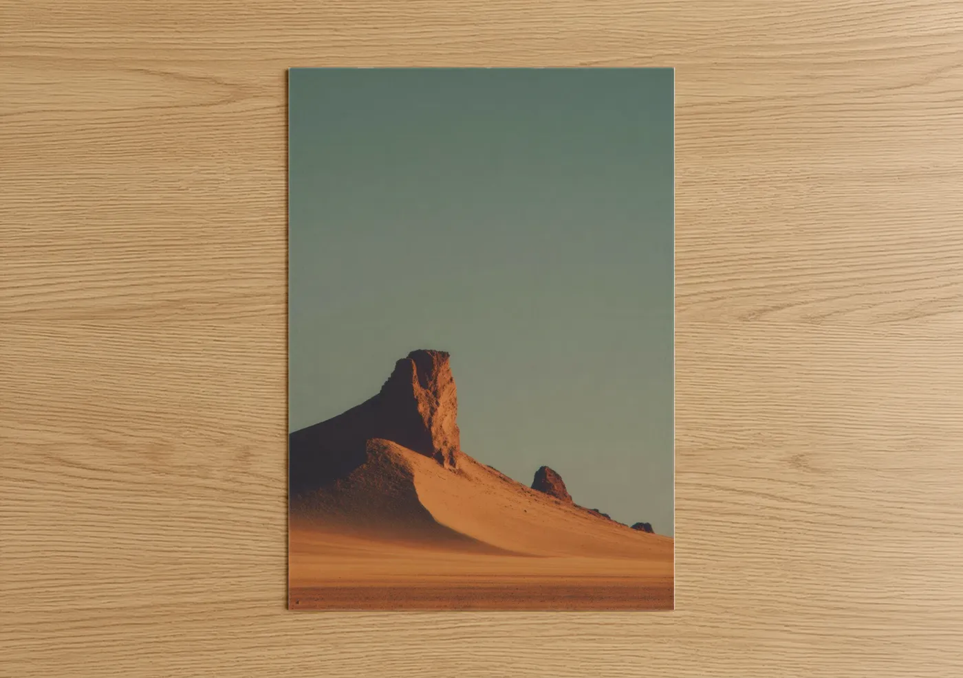 Golden Desert Dune Rock Formation Wall Art