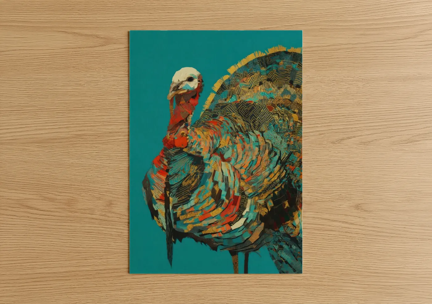 Ornate Turkey Illustration Art Wall Art