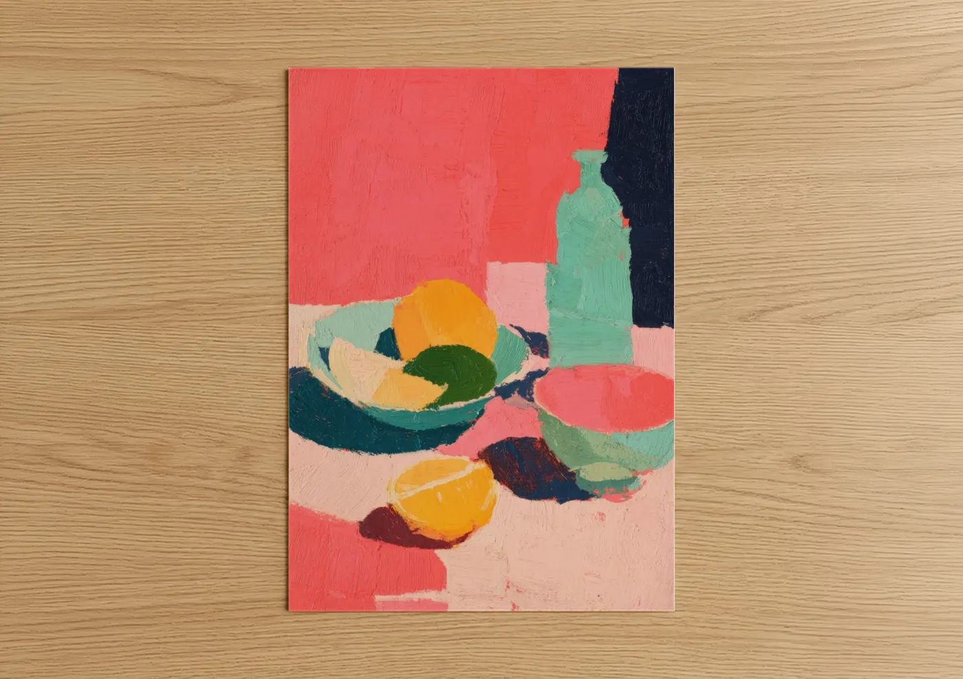 Vibrant Salad Bowl Modern Wall Art