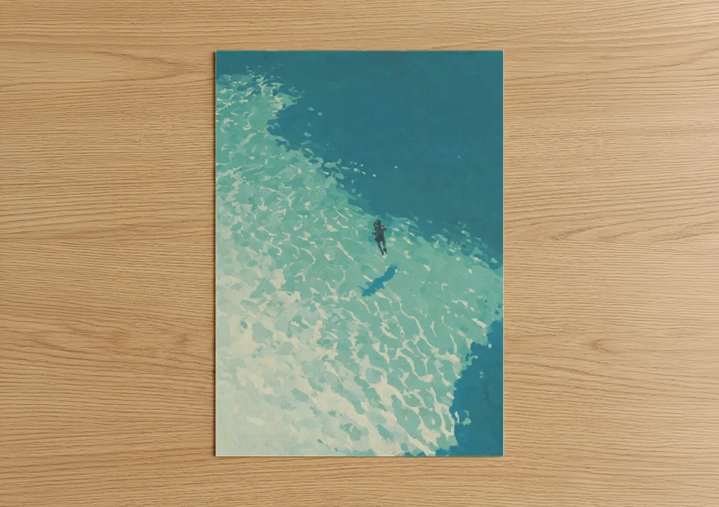 Shallow Water Snorkeling Tropical Ocean Wall Art