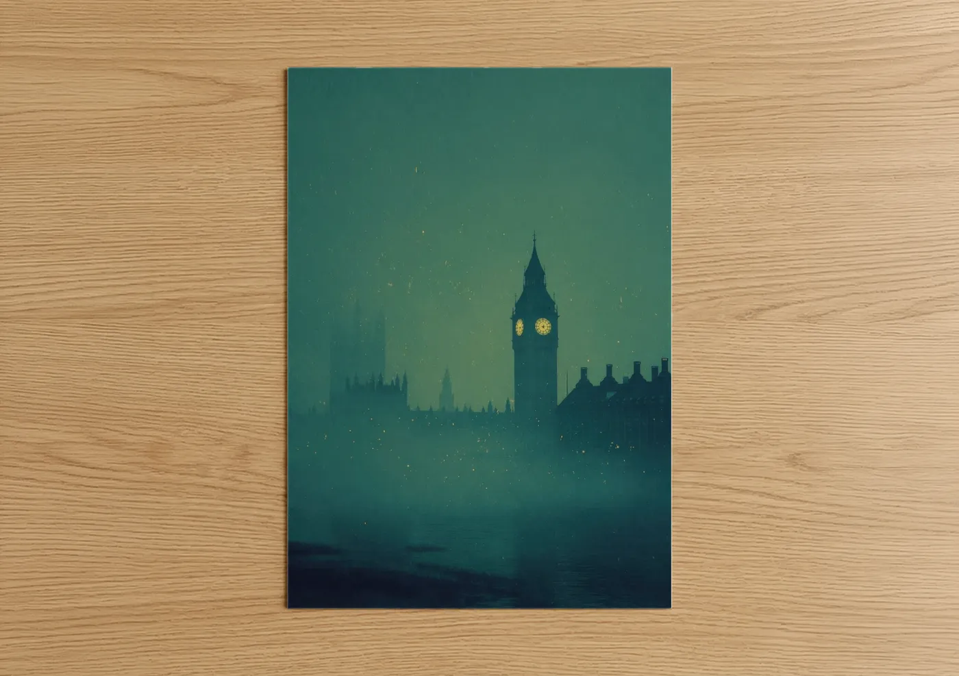 Big Ben Night Fog Moody London Wall Art