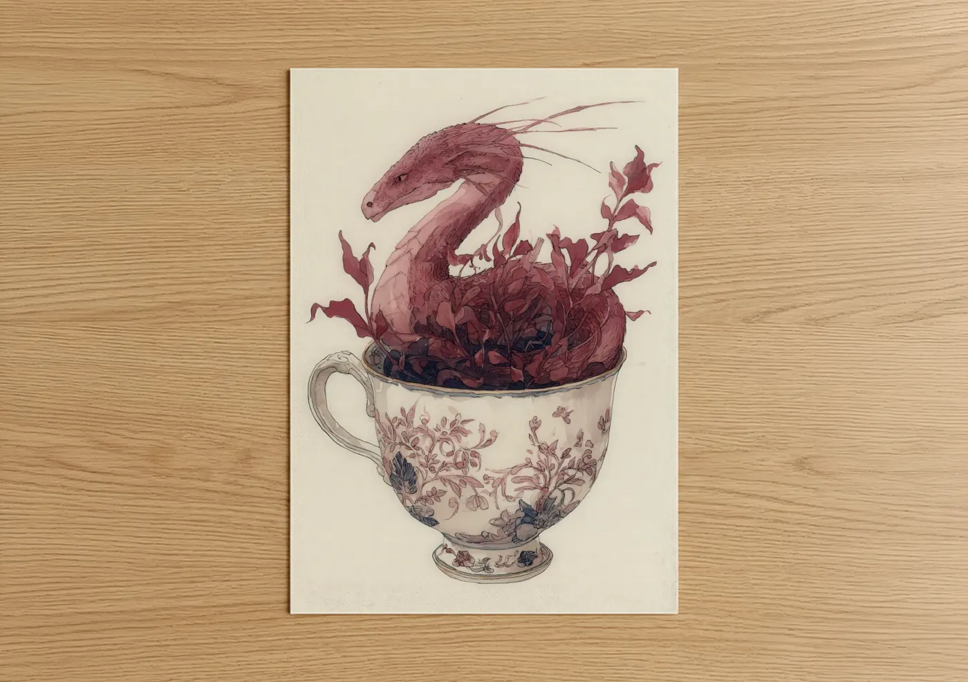 Teacup Basilisk Mythical Creature Wall Art