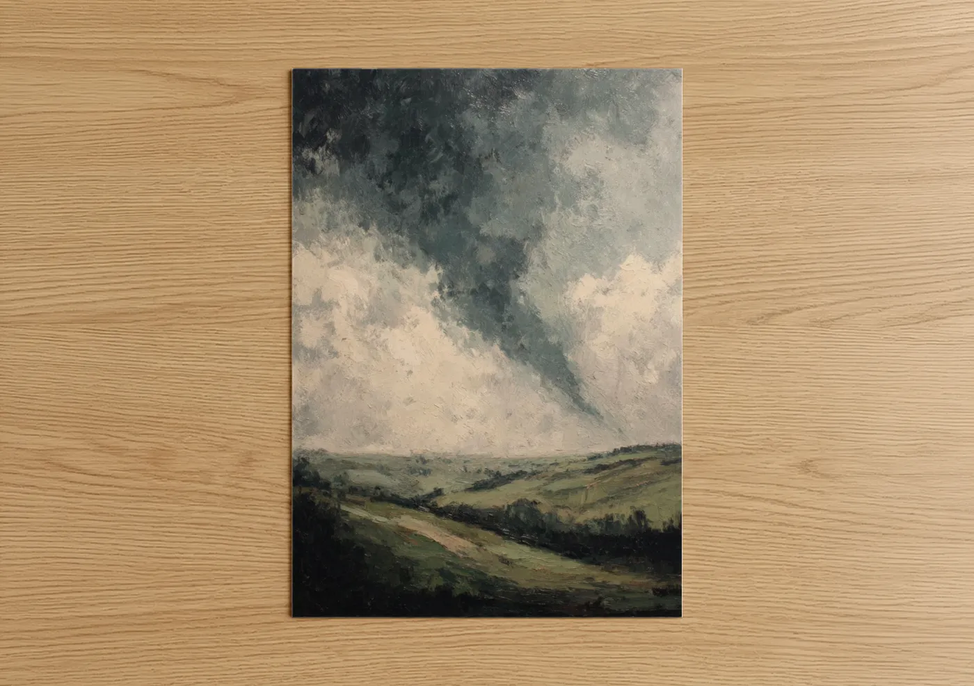Stormy Tornado Landscape Rural Wall Art