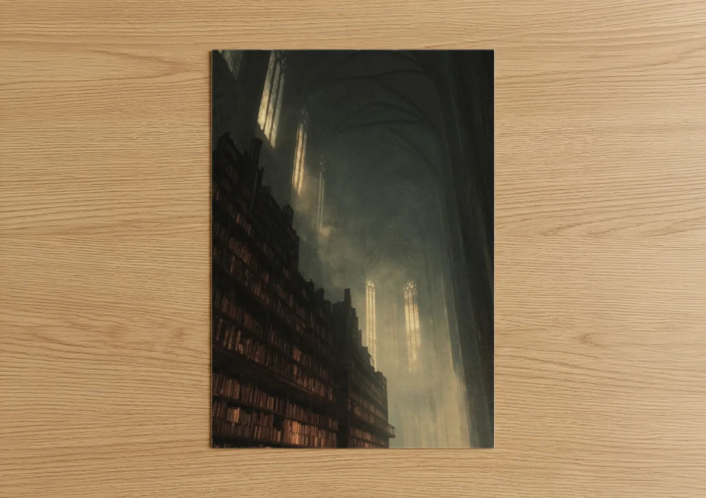 Gothic Monastery Light Cathedral Wall Art