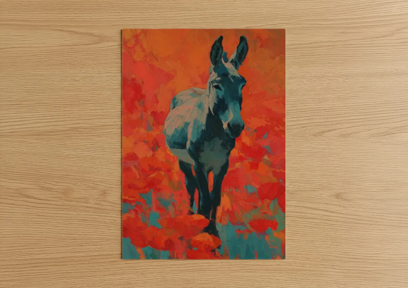Crimson Mule Modern Animal Wall Art