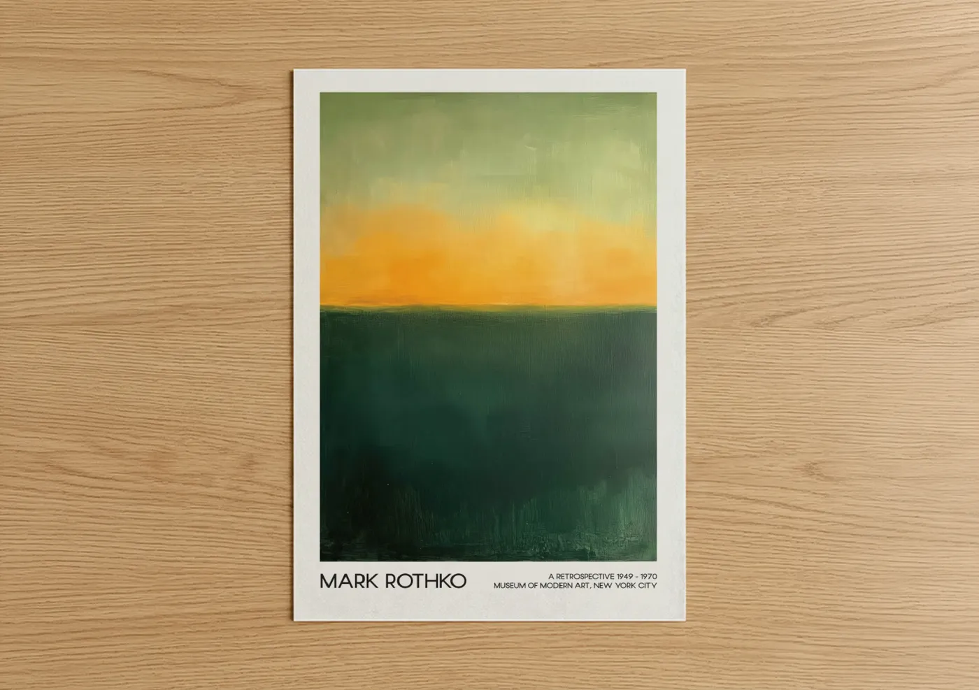 Golden Horizon Abstract Landscape Wall Art
