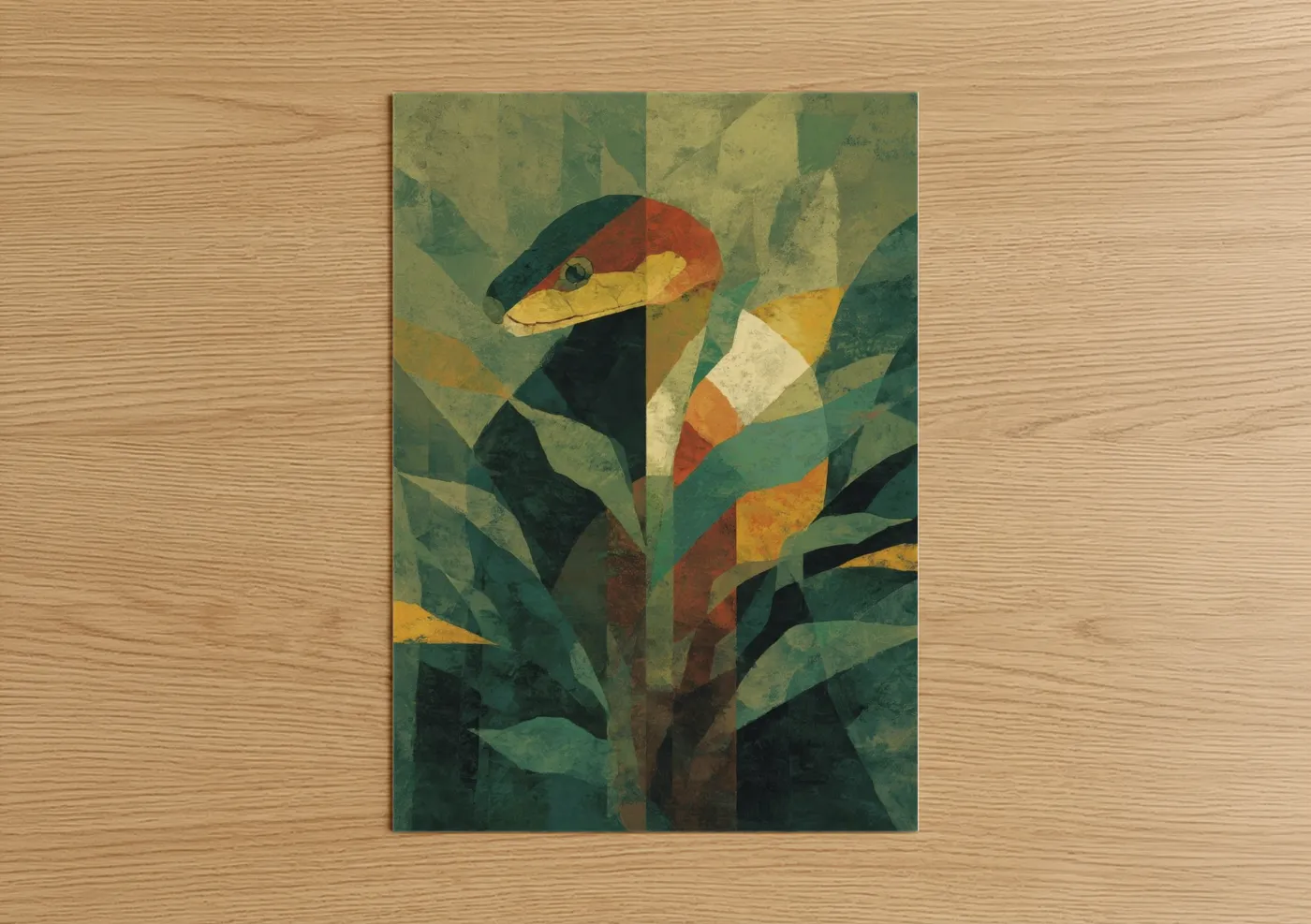 Geometric Boa Constrictor Abstract Art Wall Art