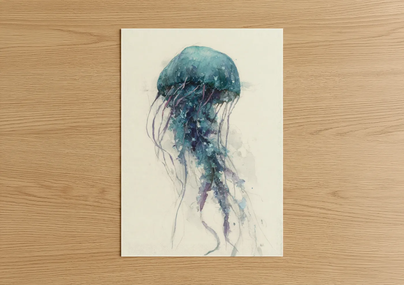 Ethereal Jellyfish Watercolor Art Wall Art