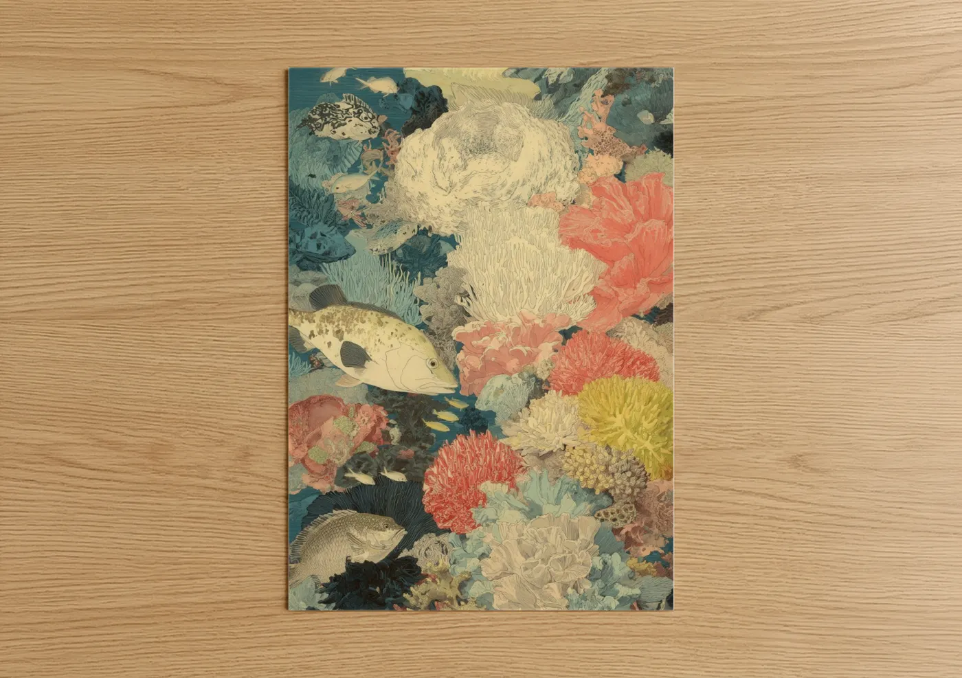 Coral Garden Reef Watercolor Wall Art