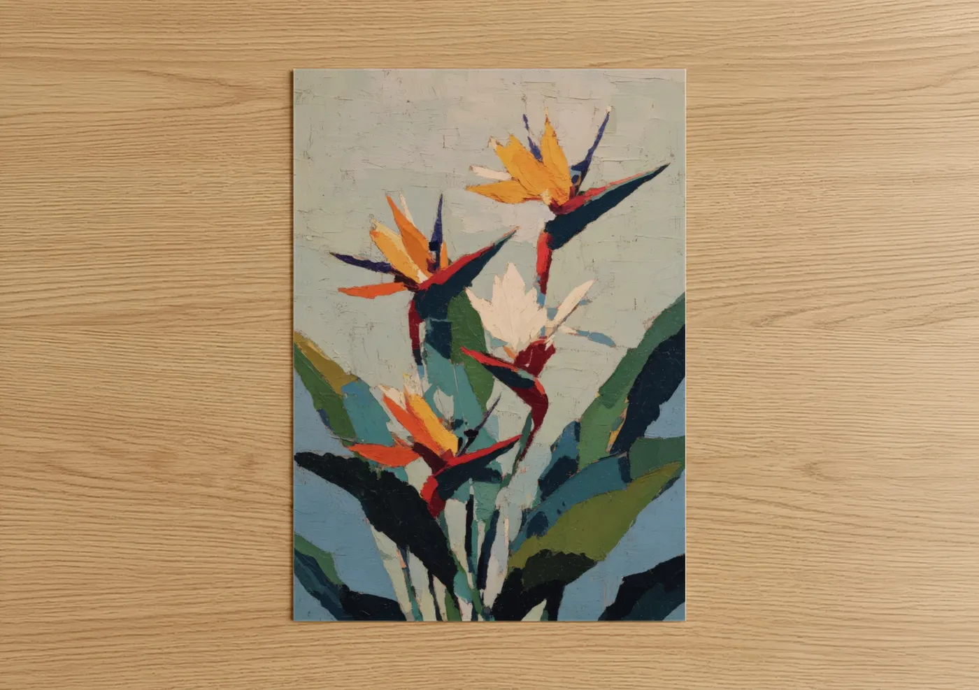 Tropical Birds of Paradise Floral Wall Art