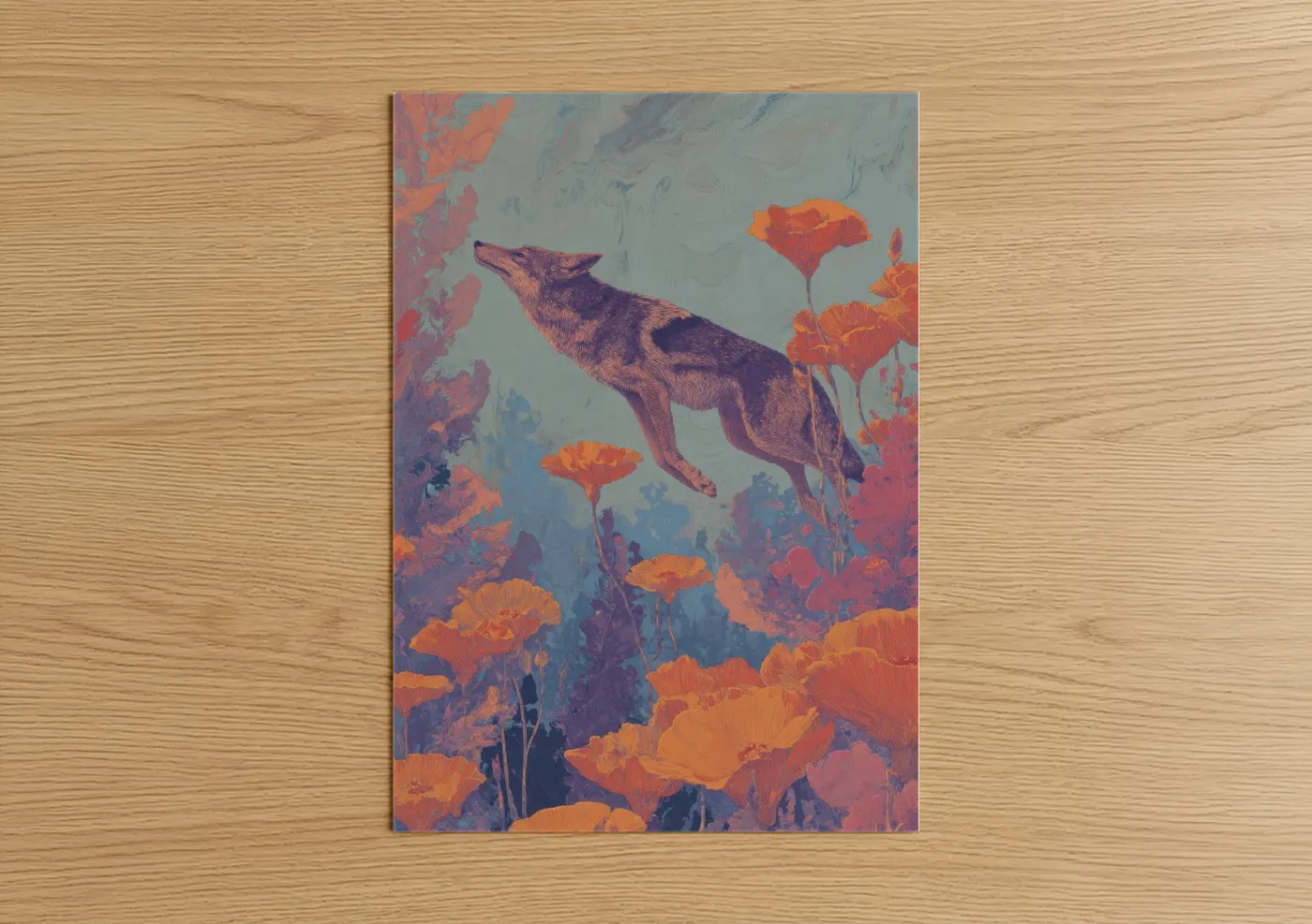 Coyote Wildflower Meadow Wall Art