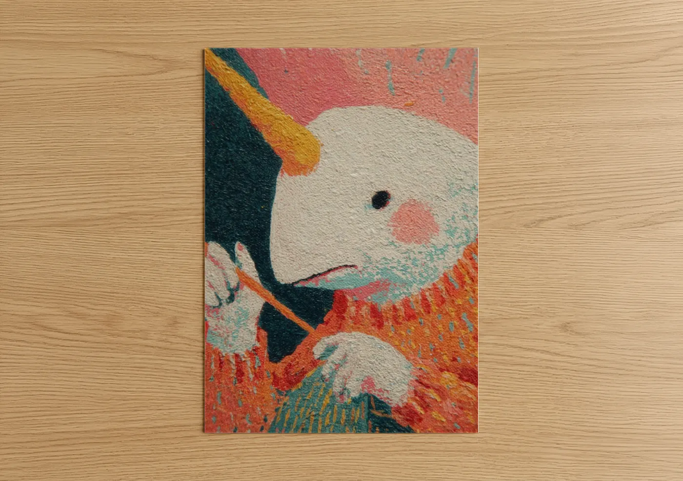 Colorful Narwhal Whimsical Ocean Wall Art