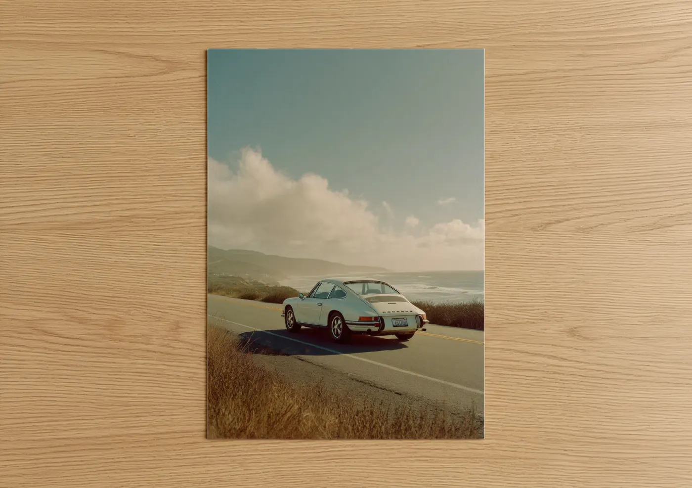 Vintage Porsche Coastal Road Trip Wall Art