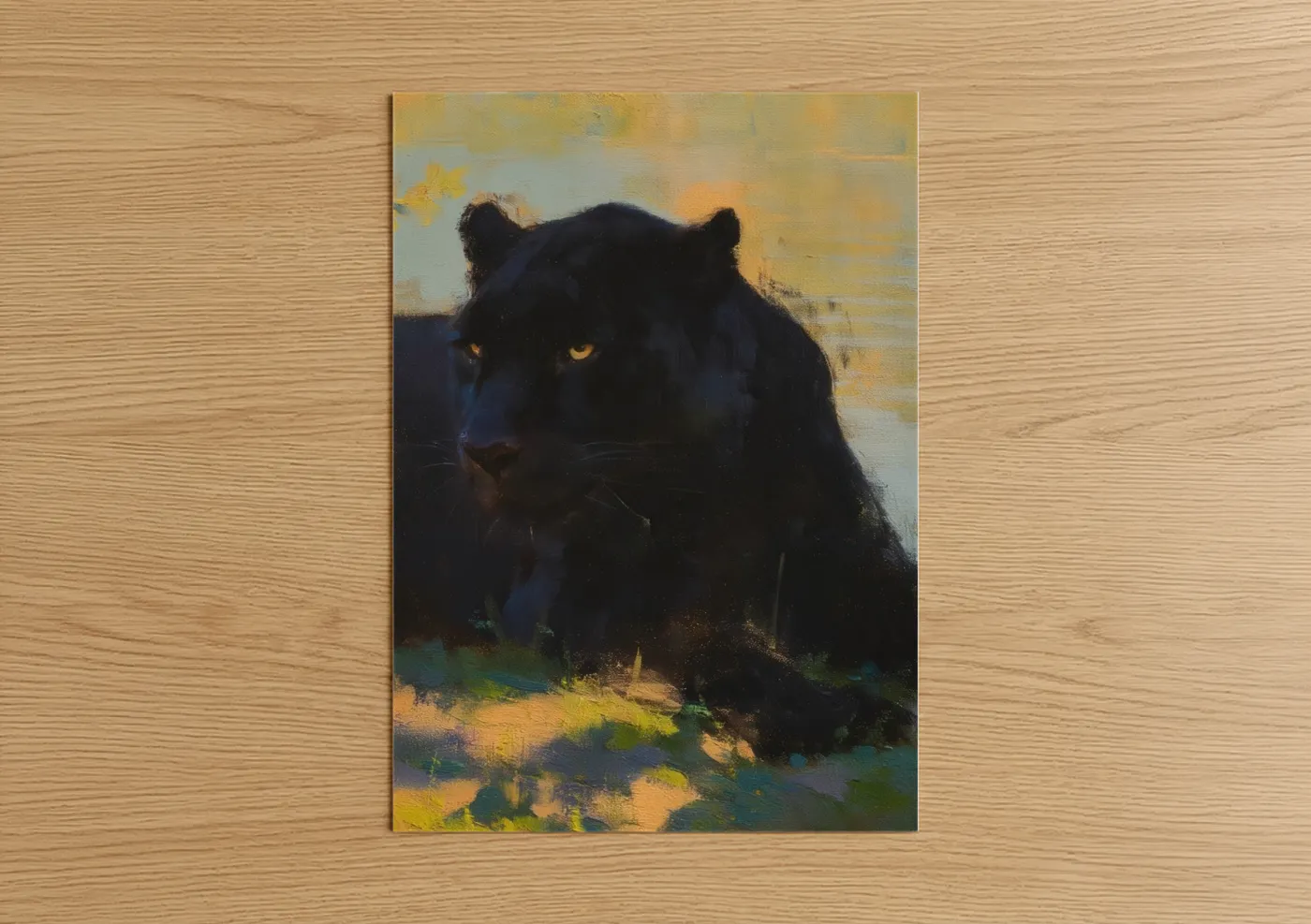 Black Panther Golden Hour Wildlife Wall Art