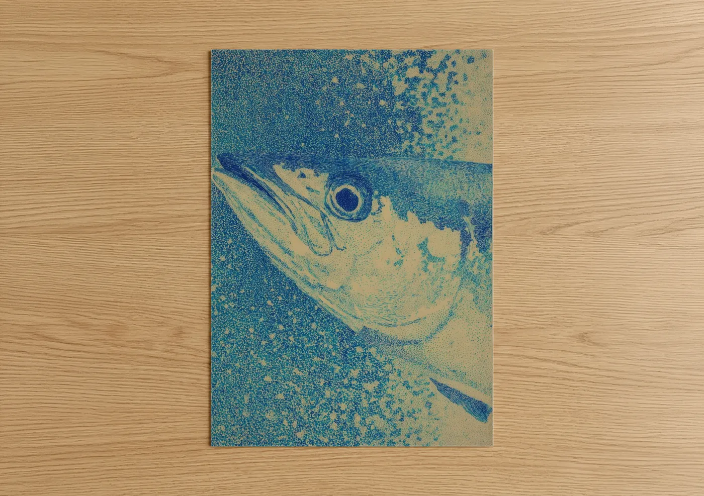 Blue Wahoo Fish Saltwater Wall Art