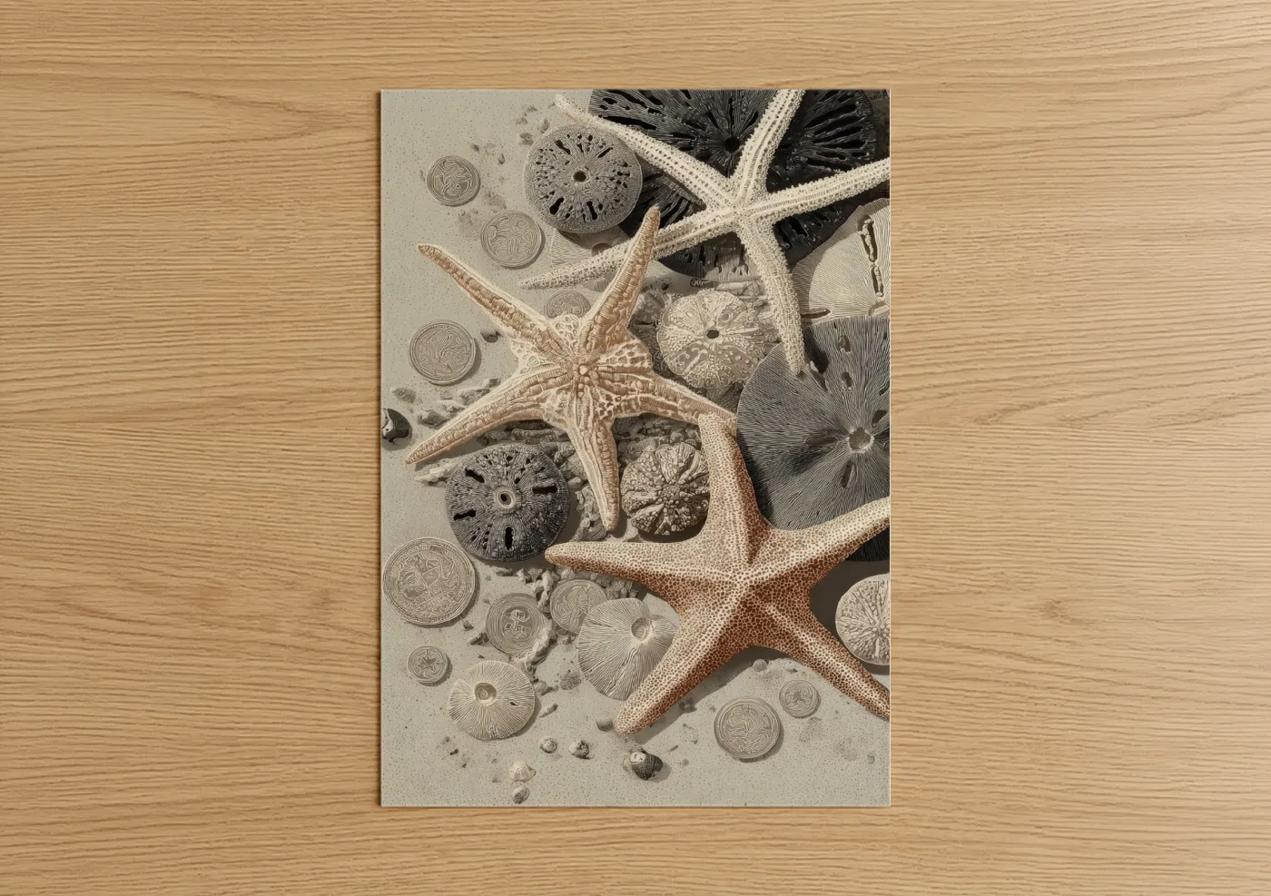 Coastal Starfish Collection Sea Shells Wall Art