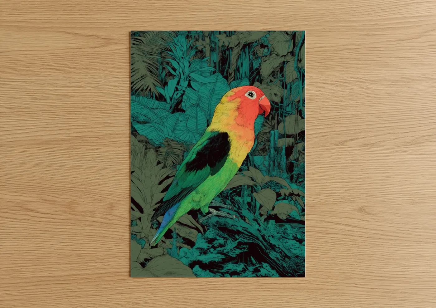 Colorful Safari Parrot Jungle Wall Art