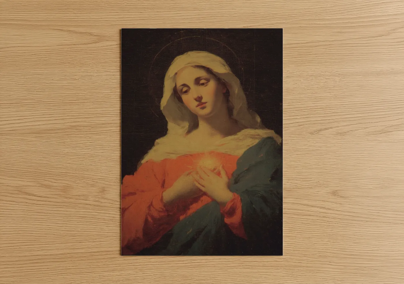 Virgin Mary Religious Fine Art Portrait Wall Art